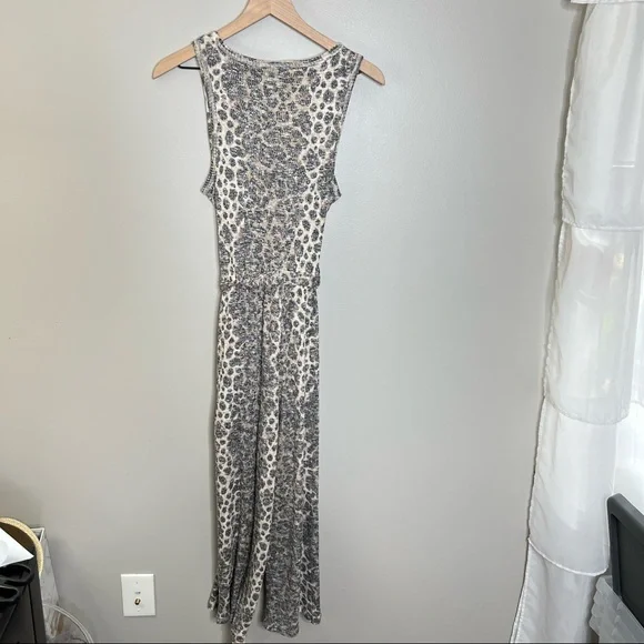 Bobeau JORDYN RIBBED KNIT JUMPSUIT leopard print size medium - Picture 12 of 14